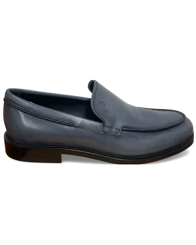 TOD'S braided-detail leather loafers - Blau Blau
