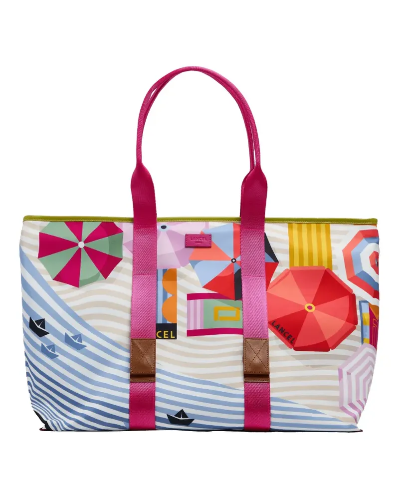 Lancel large zip tote bag - Nude Nude