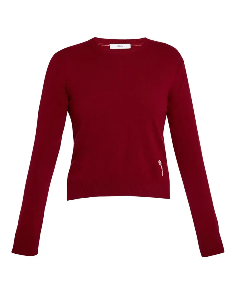 Erdem embroidered crew-neck sweater - Rot Rot
