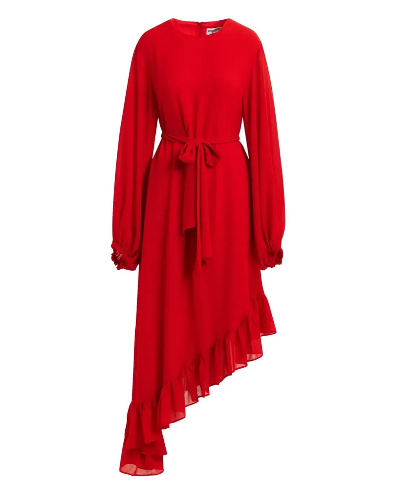 Essentiel Asymmetrisches Kleid mit Rüschen - Rot Rot