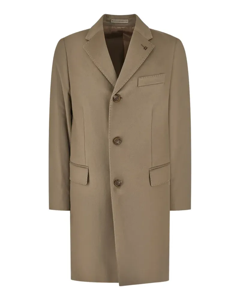 Corneliani single-breasted notched-lapels coat - Braun Braun