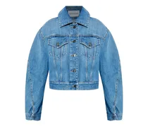 Jeansjacke mit Puffärmeln - Blau