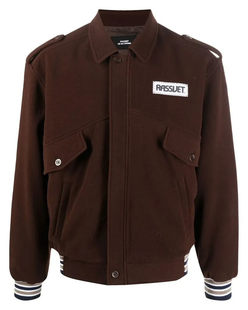 PACCBET RASSVET Jacke mit Logo-Patch - Braun Braun