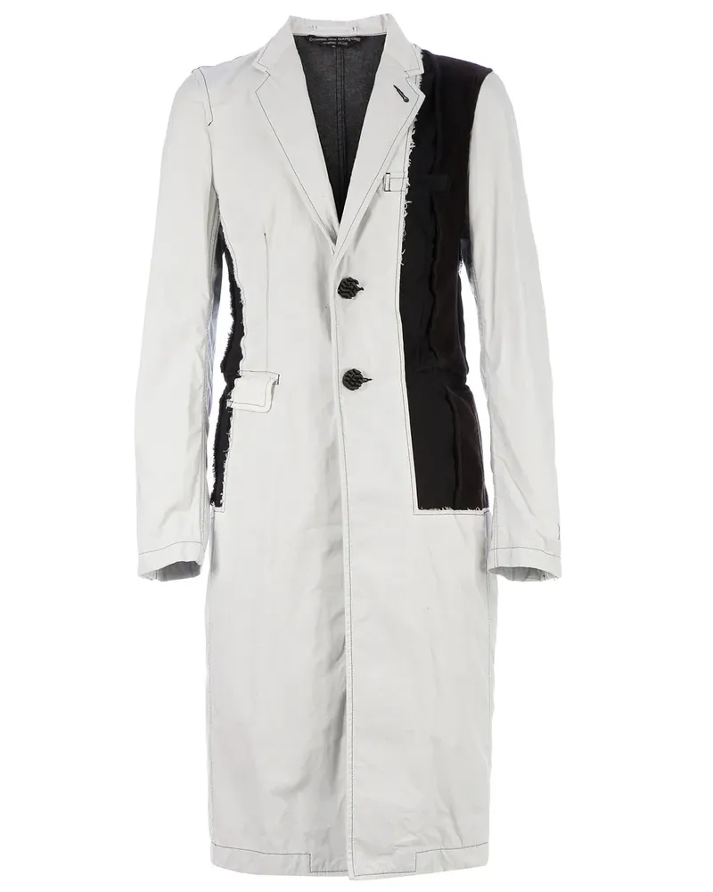 Comme des Garçons contrasting panel coat - Weiß Weiß