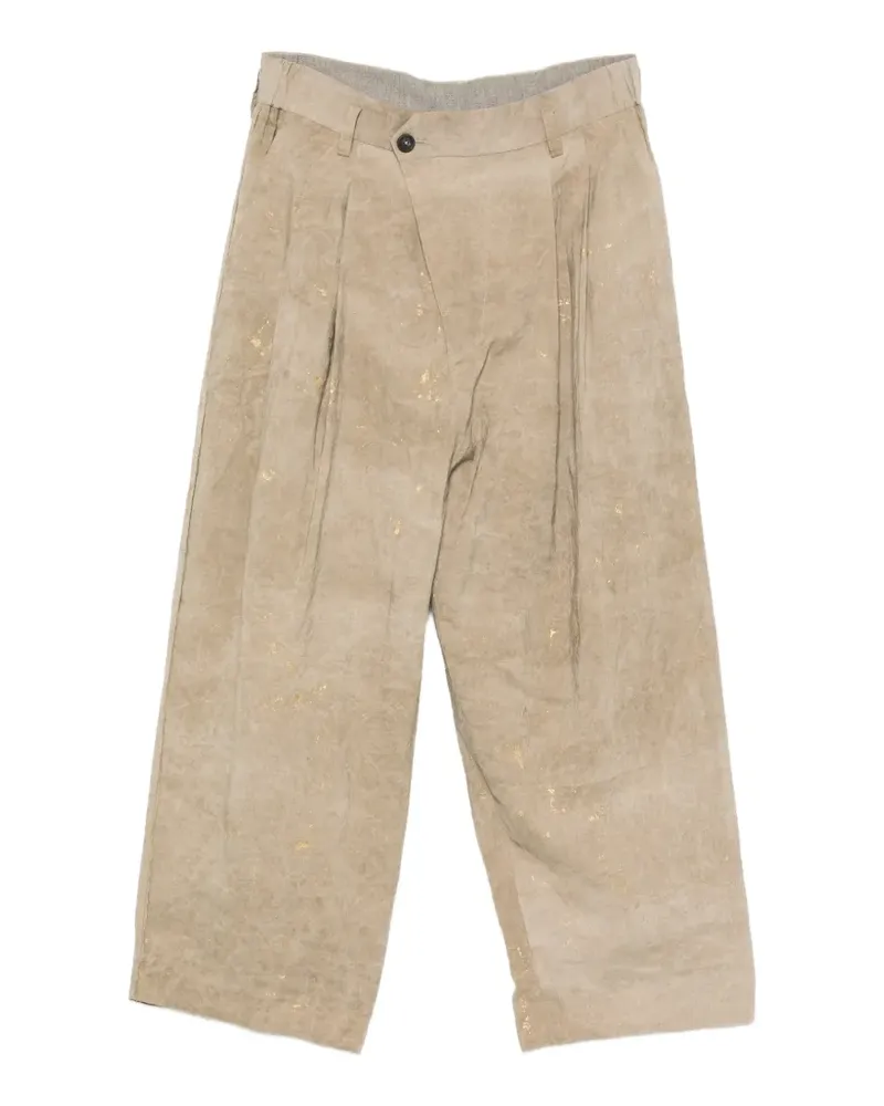 Ziggy Chen Plissierte Hose - Grün Grün