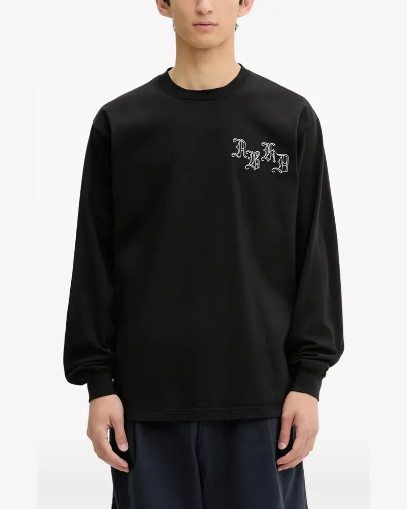 Neighborhood embroidered long-sleeve T-shirt - Schwarz Schwarz