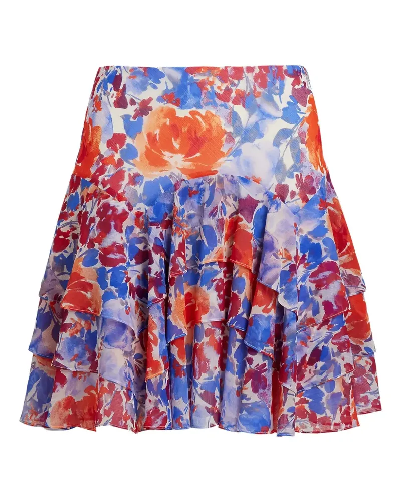 Ralph Lauren ruffled floral mini skirt - Weiß Weiß