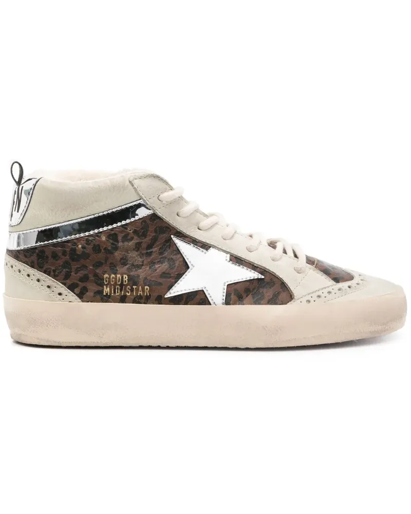 Golden Goose Mid Star High-Top-Sneakers - Braun Braun