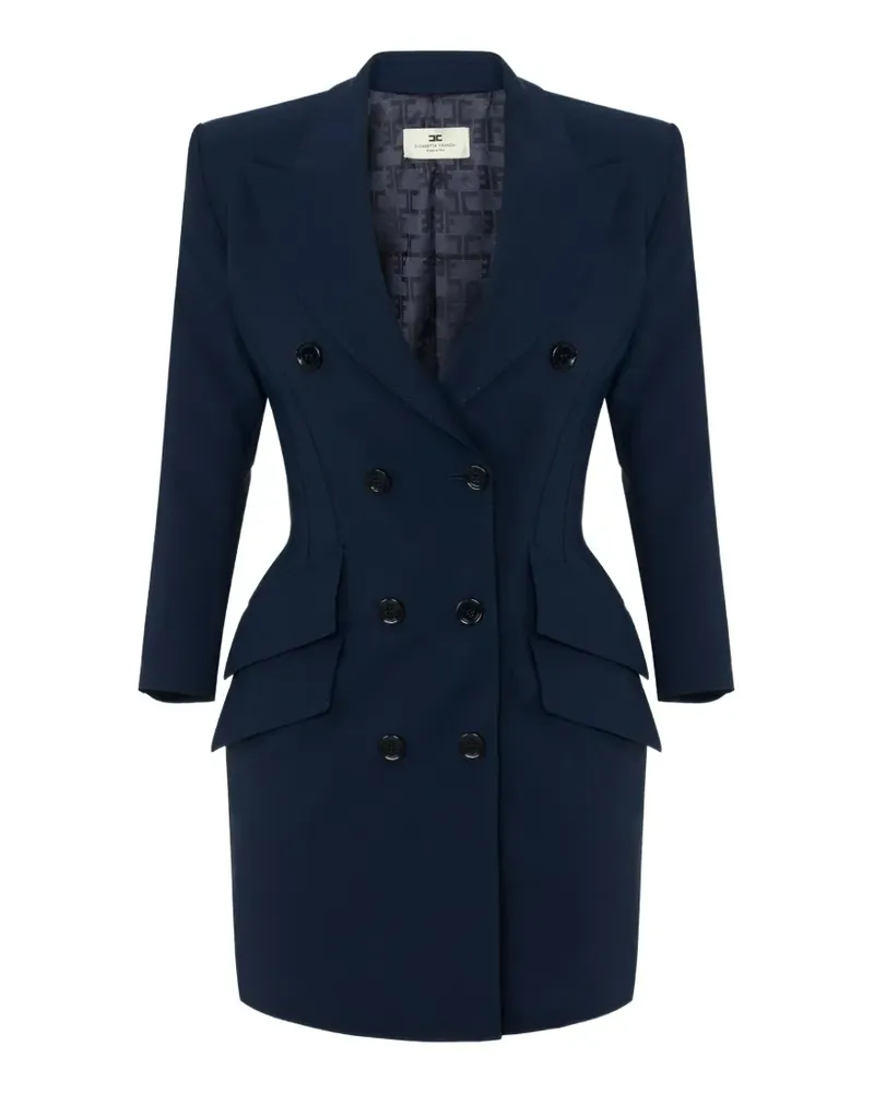 Elisabetta Franchi Mantelkleid aus leichtem Kreppstoff - Blau Blau