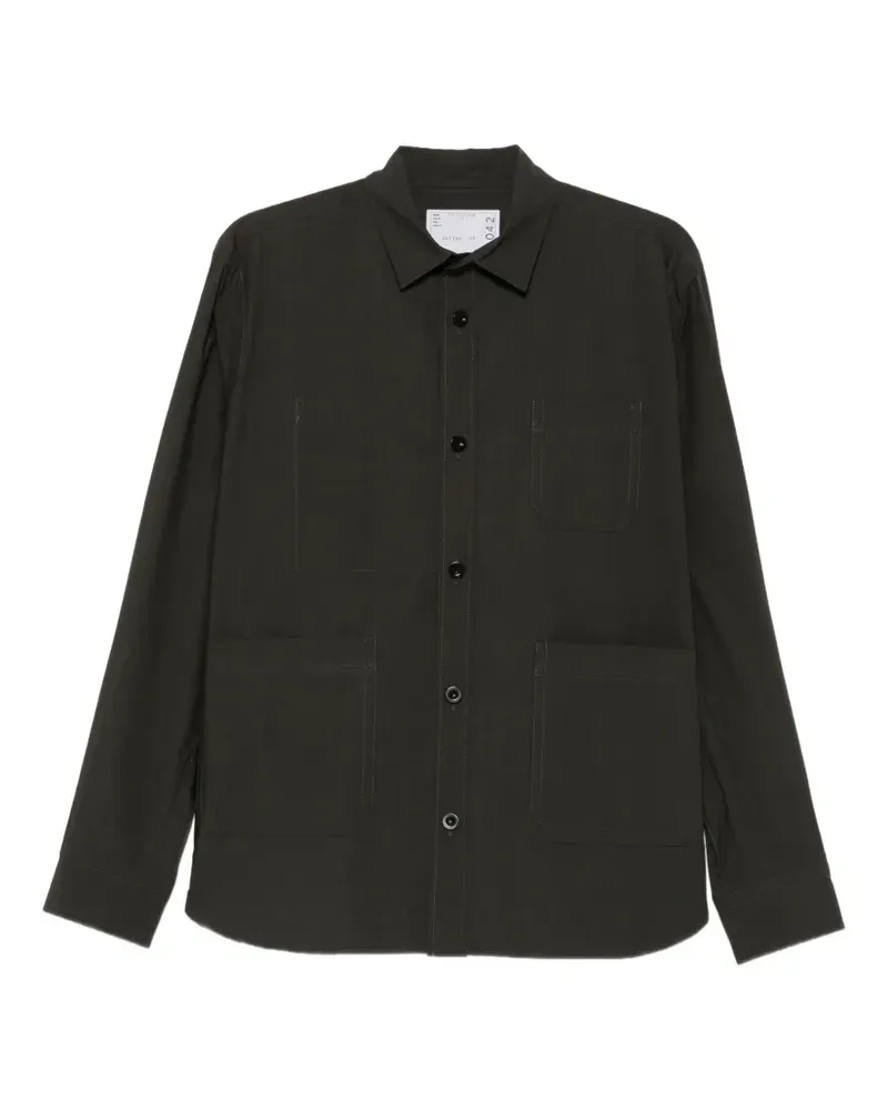 Sacai chest-pocket button-up shirt - Grün Grün