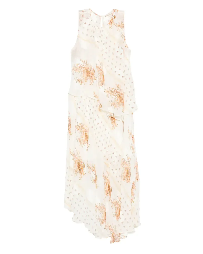 Ulla Johnson Kleid im Layering-Look mit Blumen-Print - Nude Nude