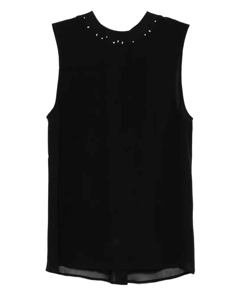forte_forte Verziertes Top - Schwarz Schwarz