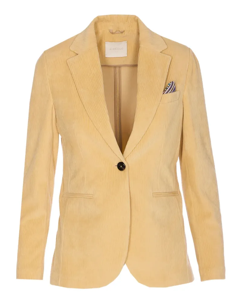 CIRCOLO 1901 Cordjacke mit einem Knopf - Gelb Gelb