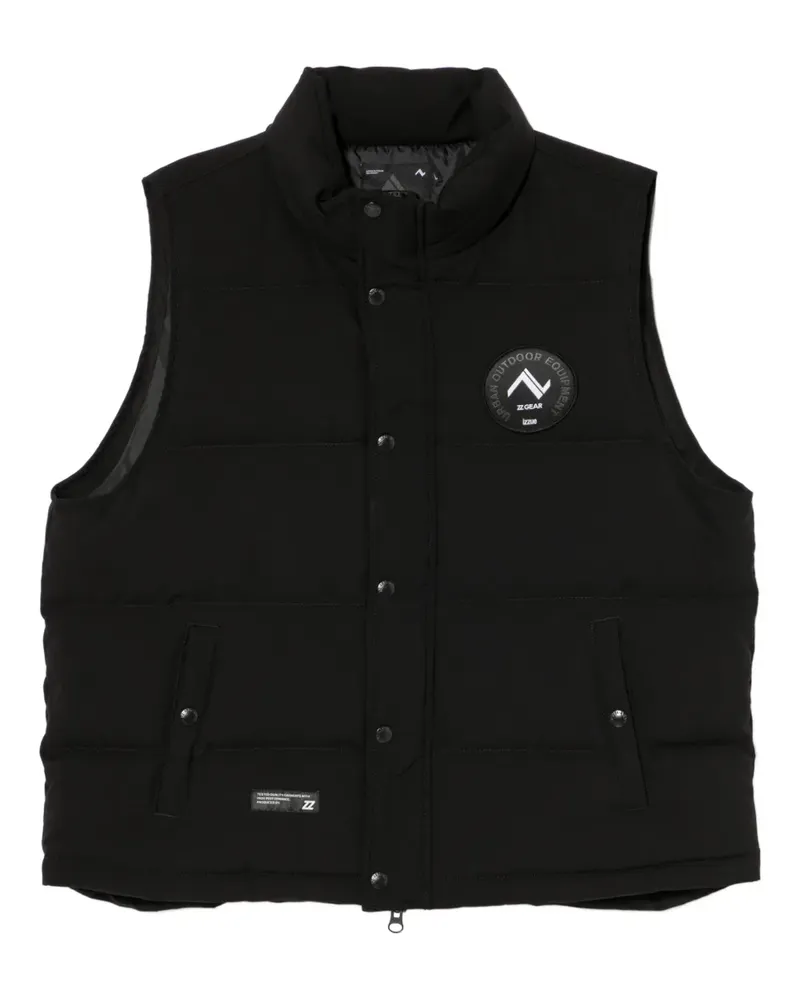 Izzue Weste mit Logo-Patch - Schwarz Schwarz