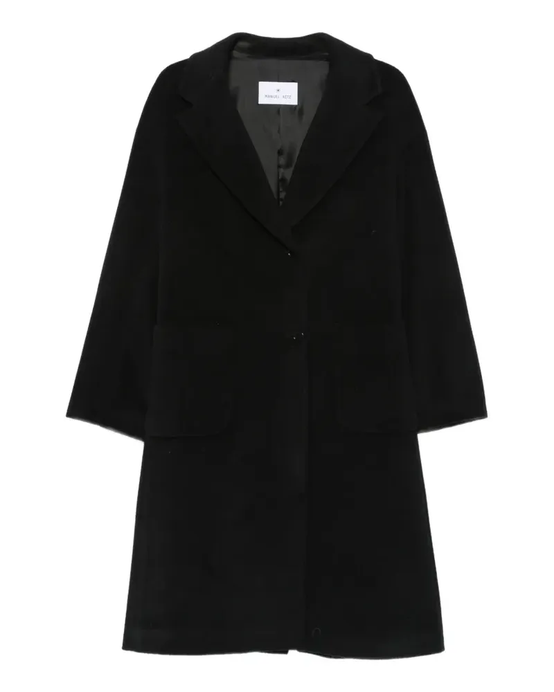 Manuel Ritz patch-pocket buttoned coat - Schwarz Schwarz
