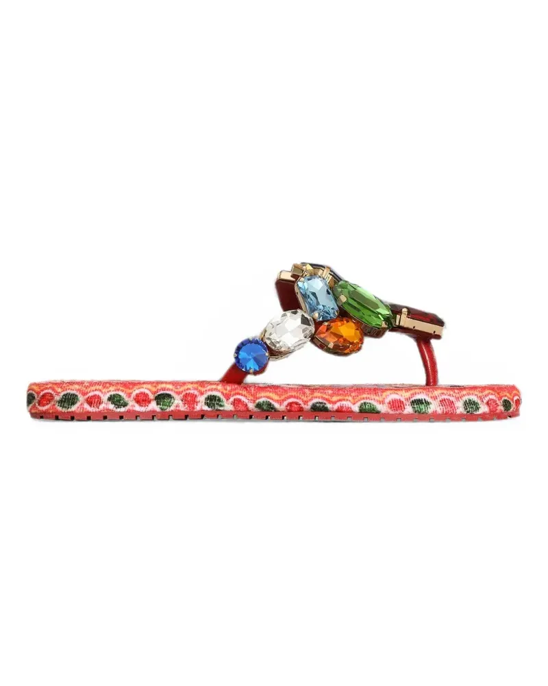 Dolce & Gabbana Carretto-print flip-flops - Rot Rot