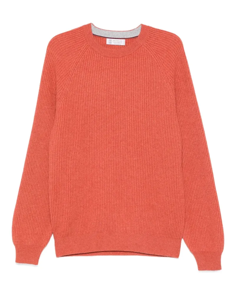 Brunello Cucinelli Pullover mit Rundhalsausschnitt - Orange Orange