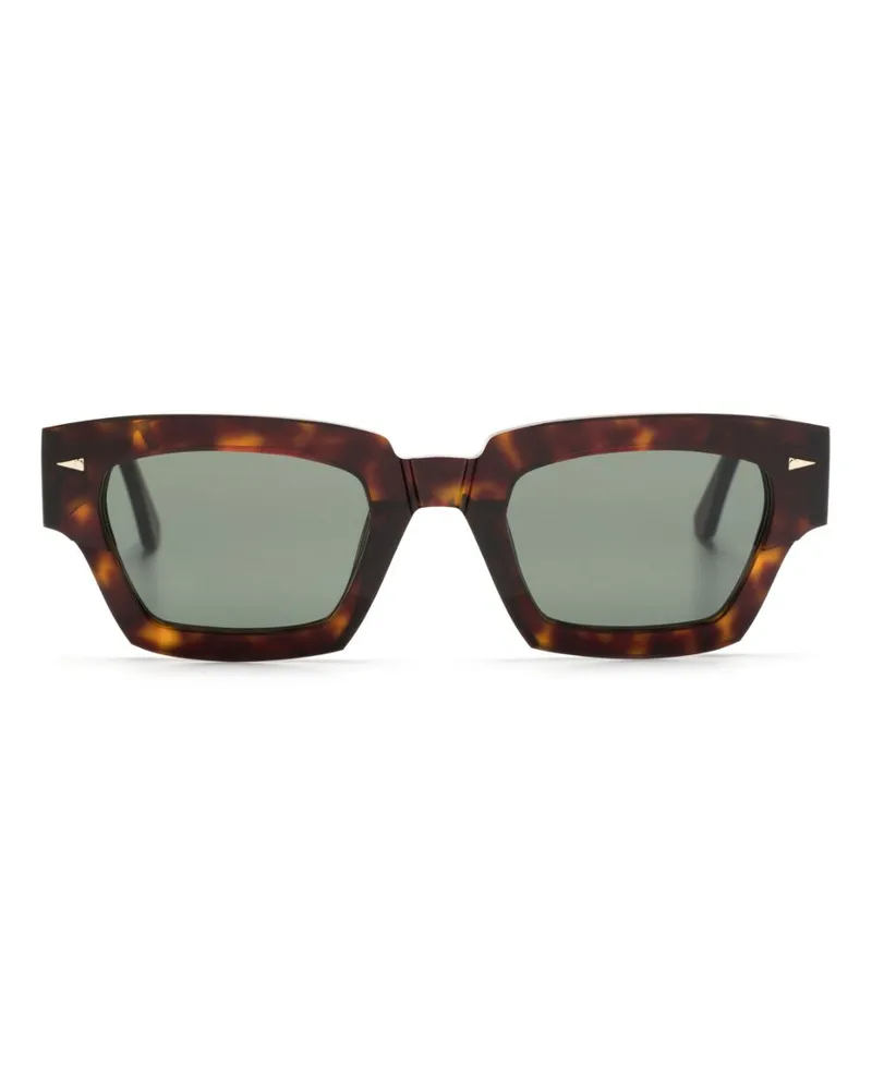AHLEM Eckige Magenta Sonnenbrille - Braun Braun