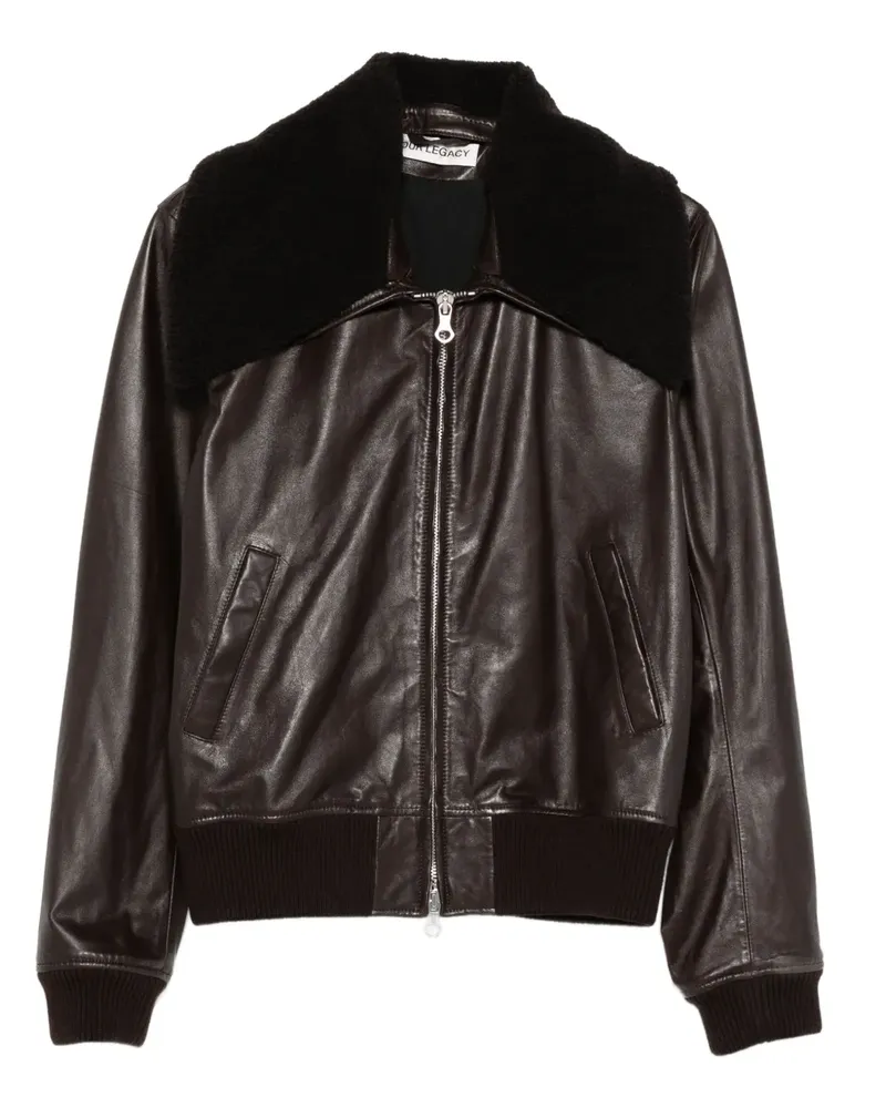 Our Legacy fur-collar bomber jacket - Braun Braun