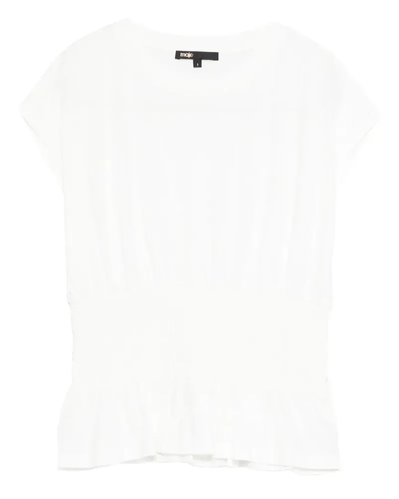 Maje ruffled top - Weiß Weiß