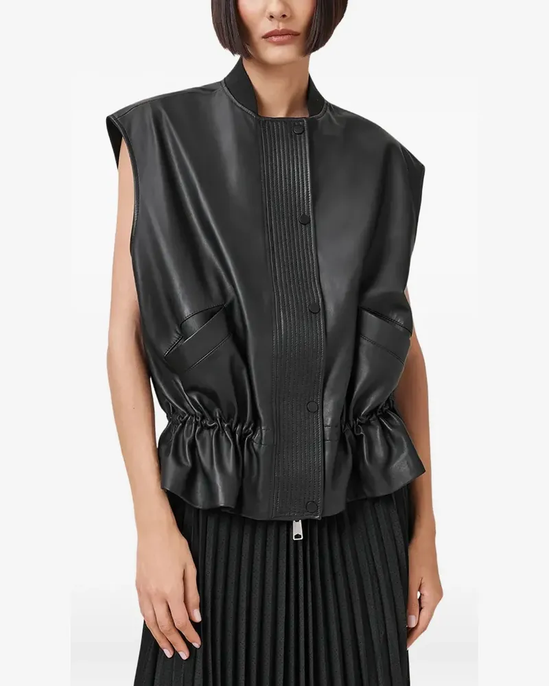 AllSaints Transparentes Top - Schwarz Schwarz