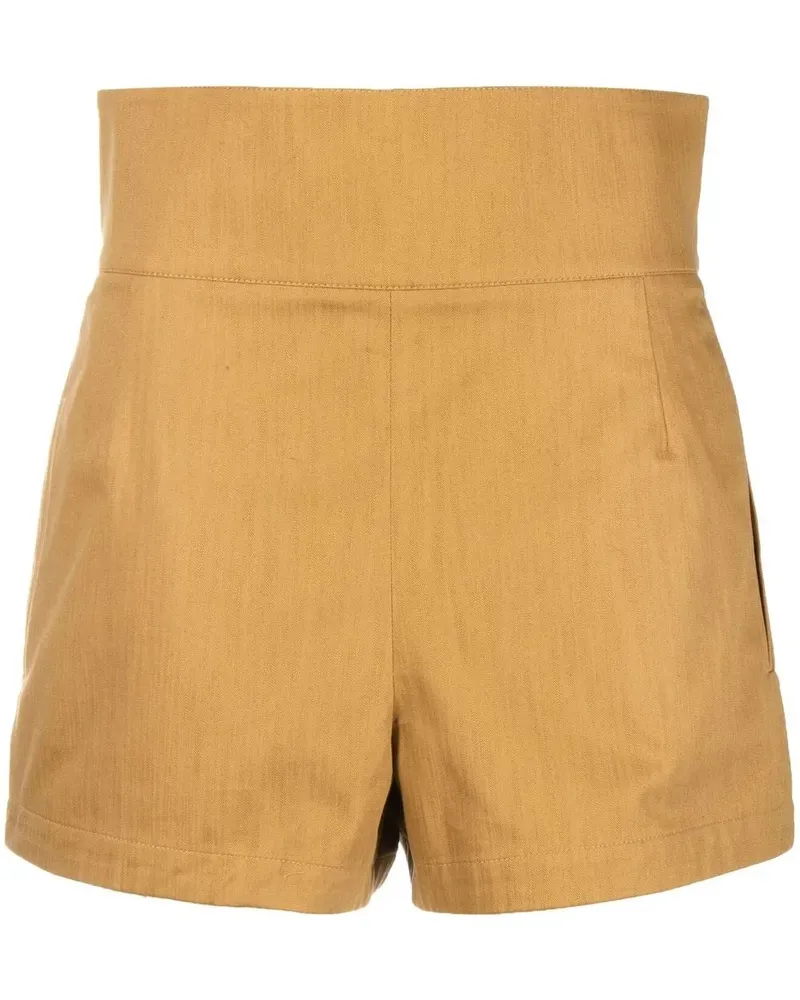 Ferragamo Hoch sitzende Shorts - Gelb Gelb
