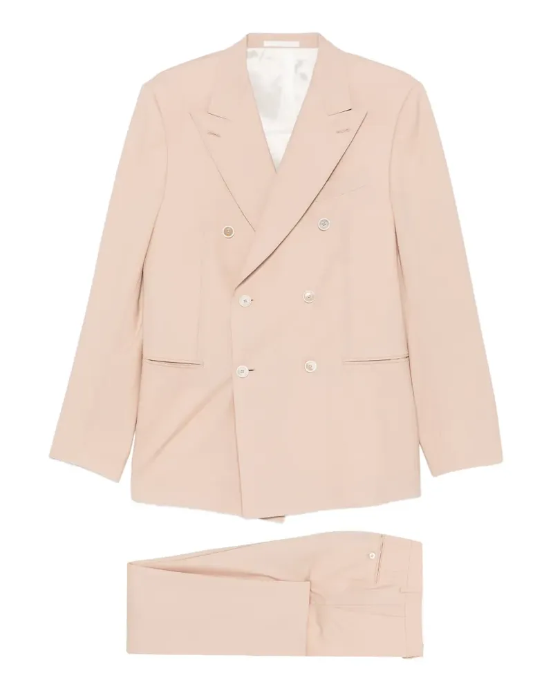 Caruso double-breasted suit - Nude Nude