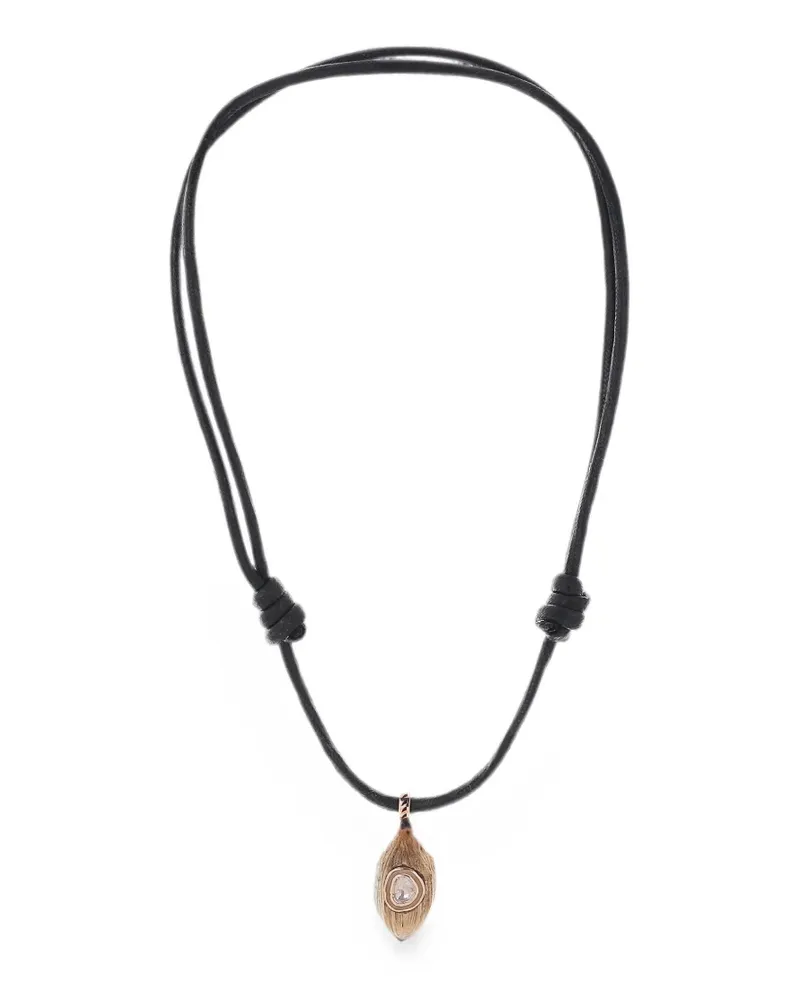 DEZSO Coquito Halskette mit Diamantanhänger - Rosa Rosa