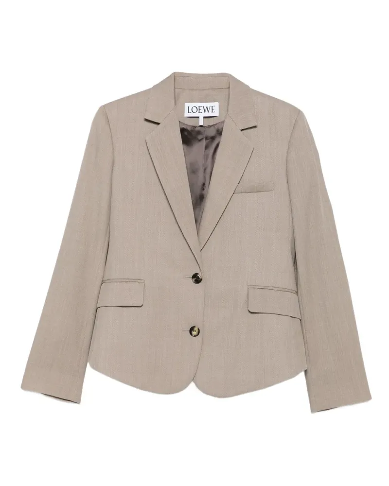 Loewe single-breasted wool blazer - Nude Nude