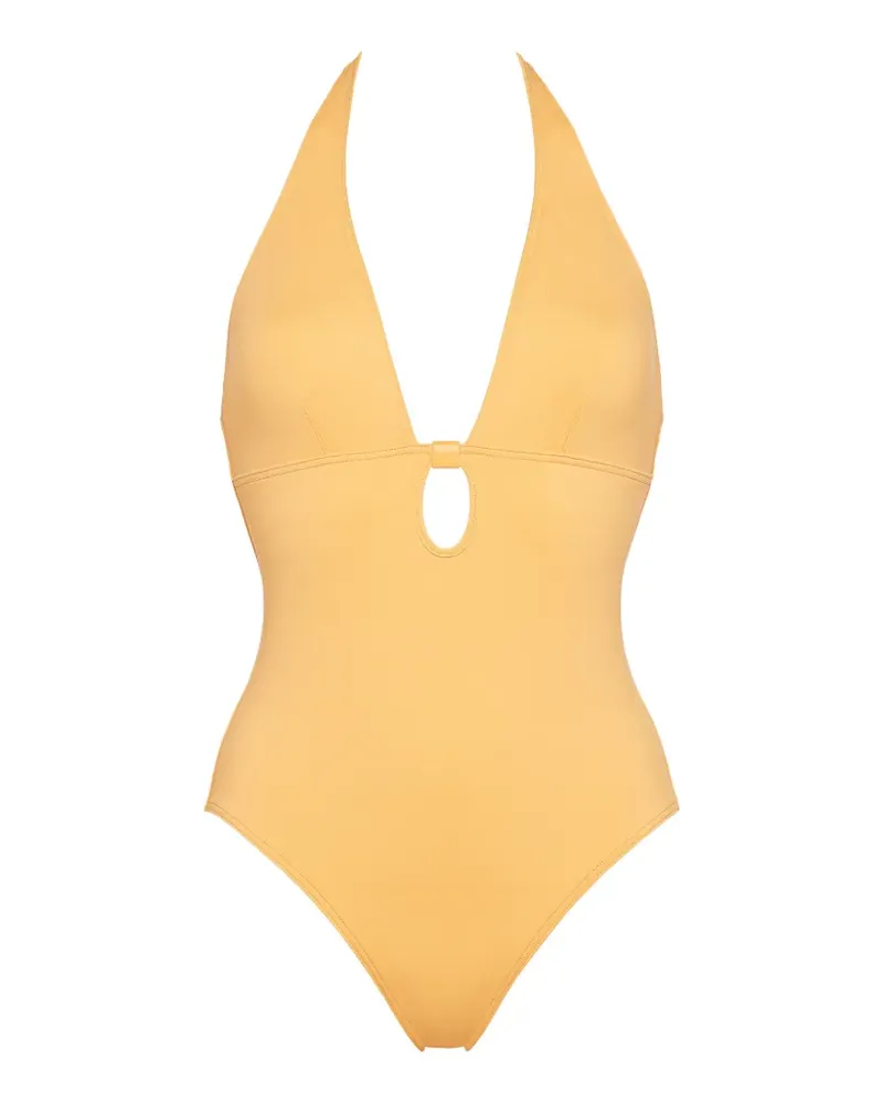 Eres Harmony Neckholder-Badeanzug mit Cut-Out - Gelb Gelb