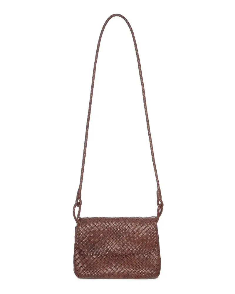 IBELIV Paris woven leather cross body bag - Braun Braun