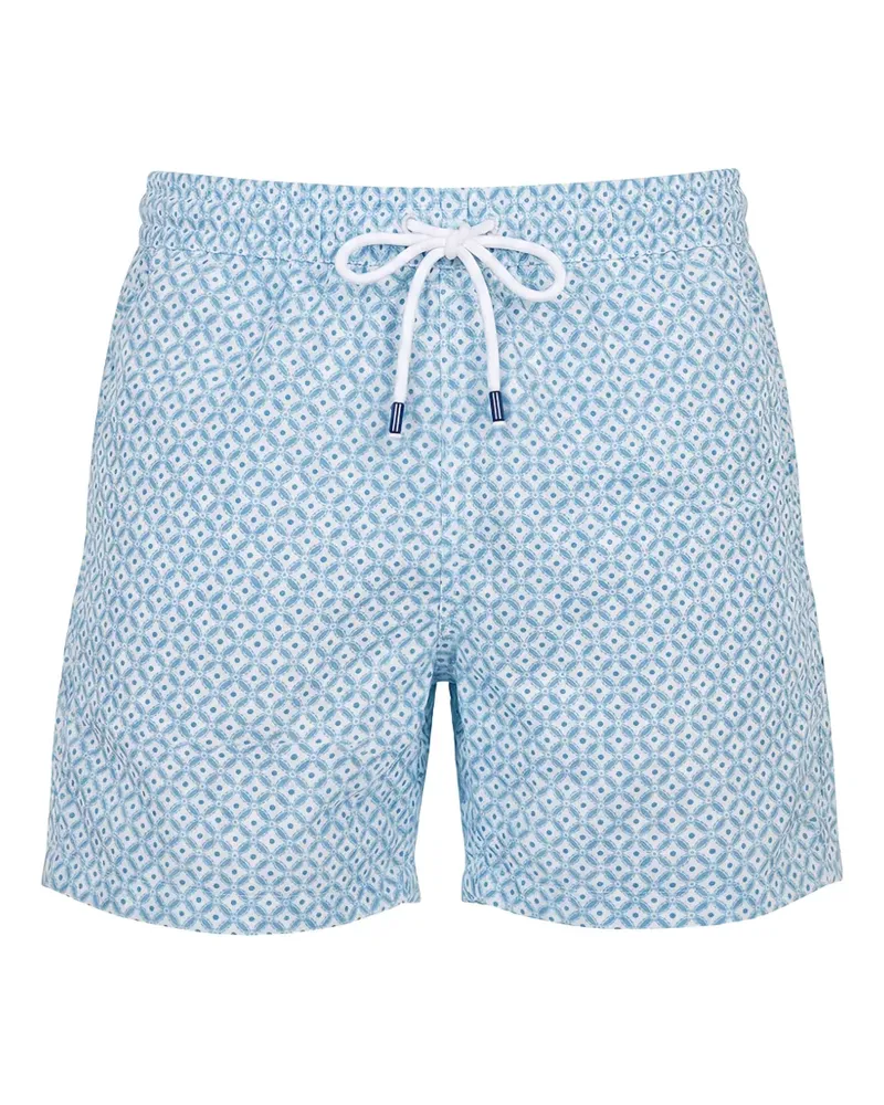 Fedeli Badeshorts mit geometrischem Print - Blau Blau