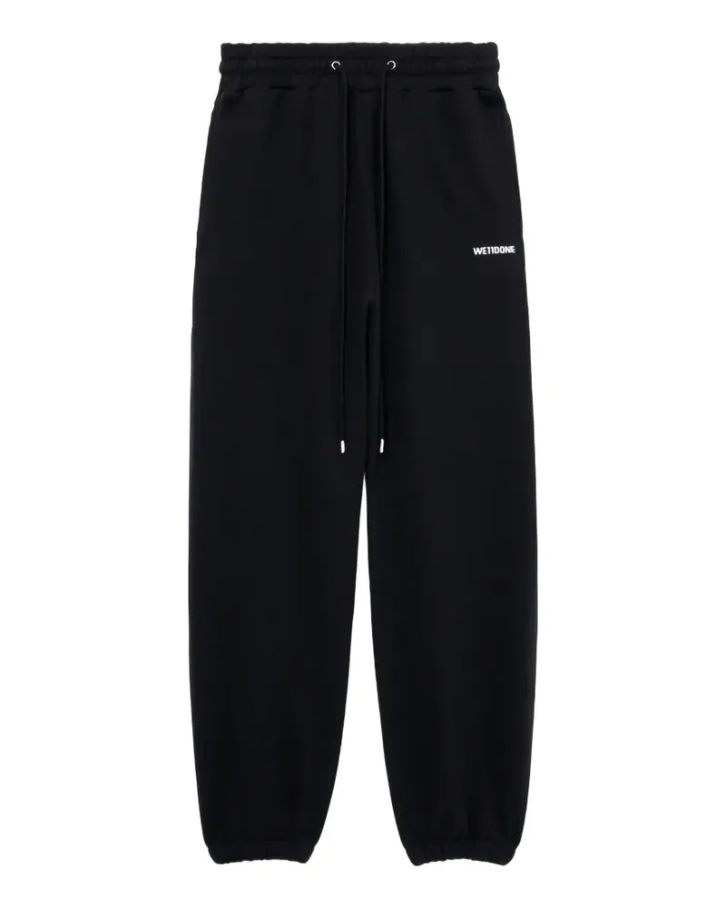 WE 11 DONE logo-detail trousers - Schwarz Schwarz
