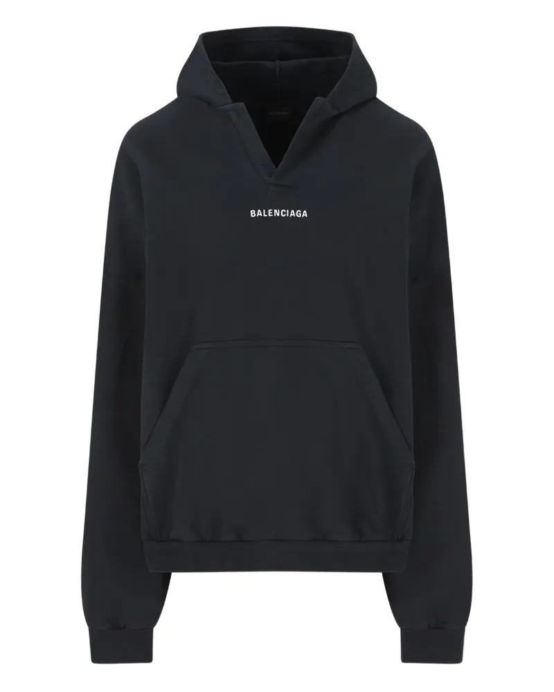 Balenciaga Hoodie mit Logo - Schwarz Schwarz
