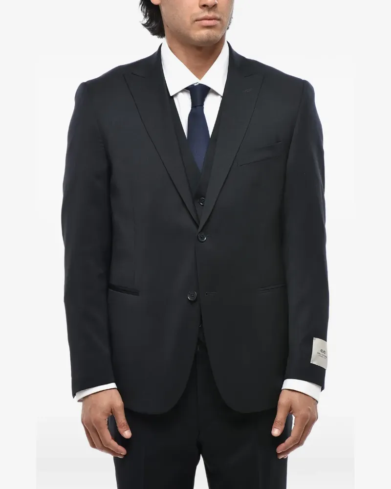 Corneliani CC Collection peak-lapel three-piece suit - Blau Blau