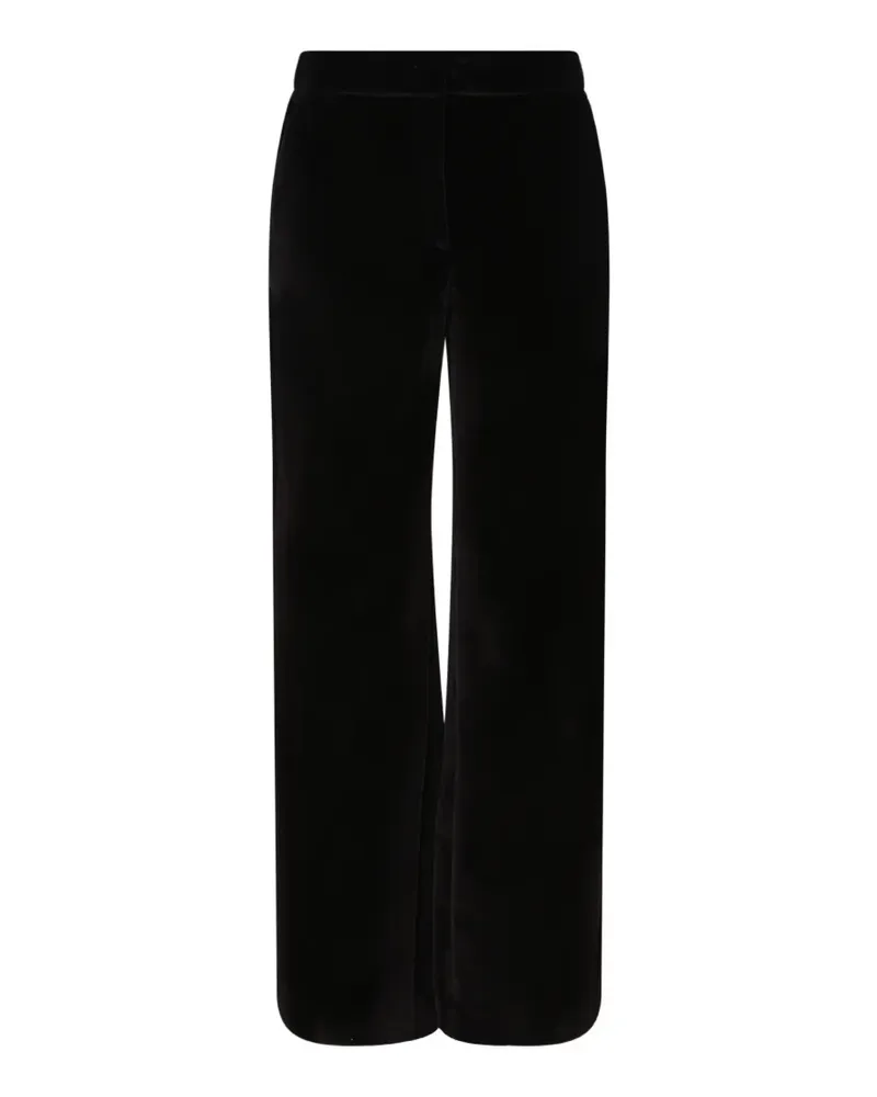 Genny velvet wide-leg trousers - Schwarz Schwarz
