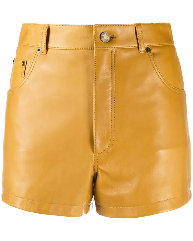 Saint Laurent Shorts aus Lammleder - Braun Braun
