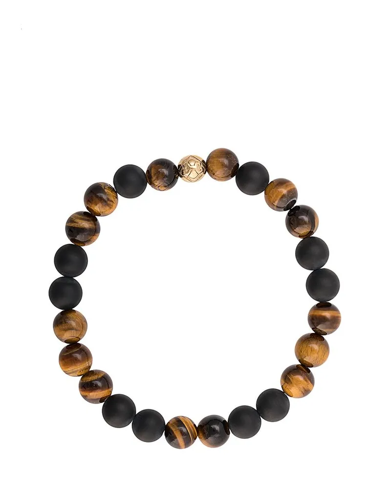 Nialaya Elastisches Armband mit Steinen - Braun Braun