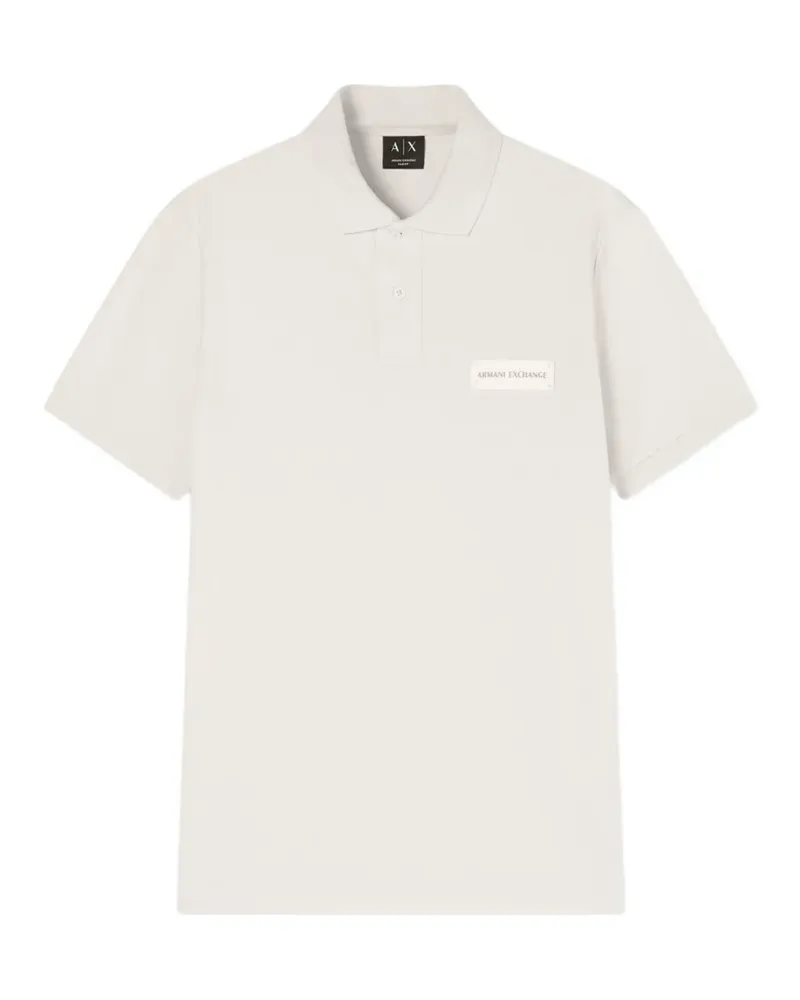 Armani Exchange logo-patch polo shirt - Nude Nude