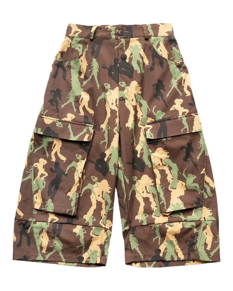Spencer Badu camouflage cargo shorts - Braun Braun