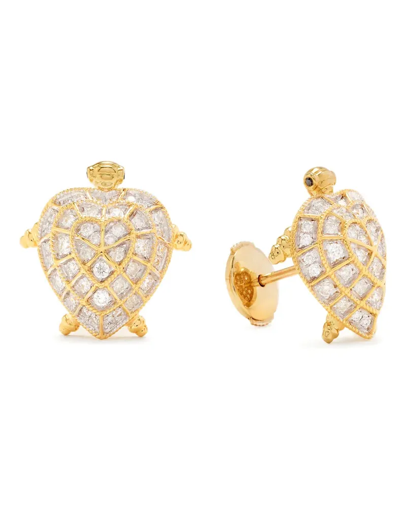Yvonne Léon Tortoise Ohrstecker mit Diamanten - Gold Gold