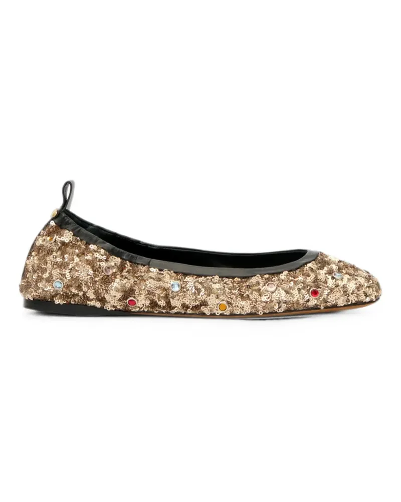 Isabel Marant Belna sequin-embellished ballet flats - Gold Gold