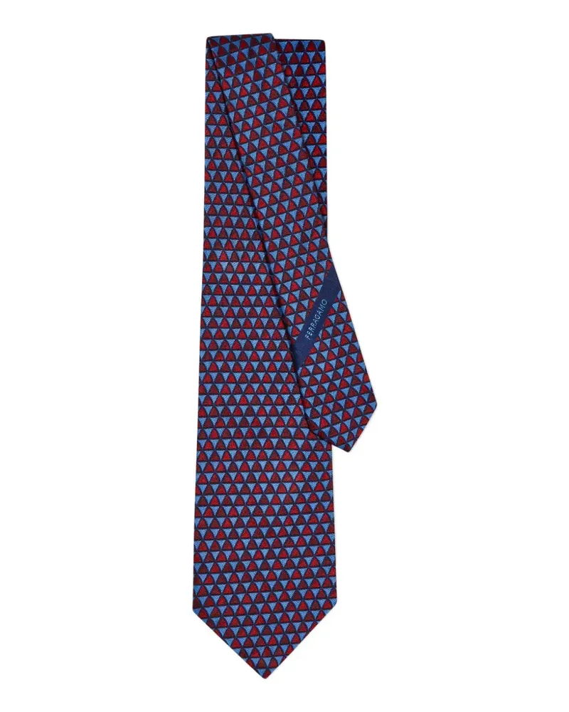 Ferragamo Krawatte mit grafischem Print - Blau Blau