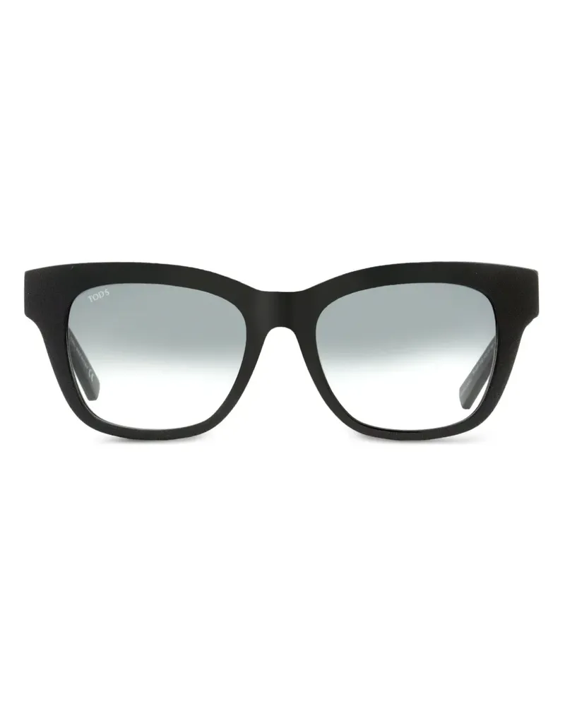 TOD'S Sonnenbrille mit eckigem Gestell - Schwarz Schwarz