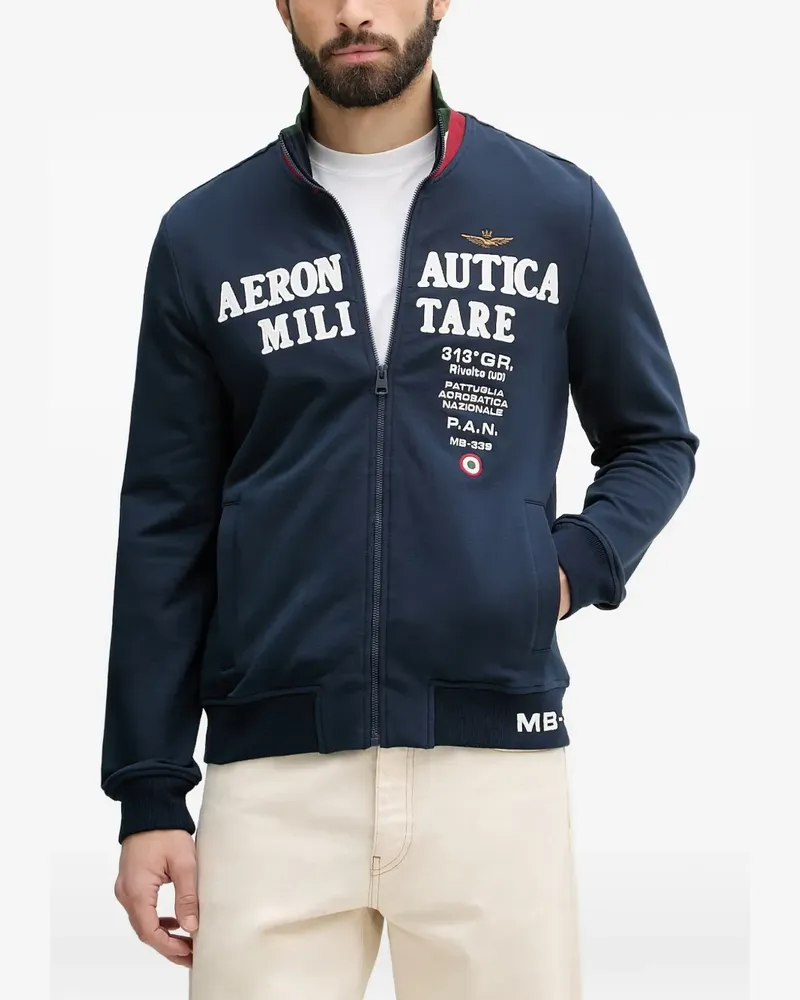 Aeronautica Militare P.A.N zip-up sweatshirt - Blau Blau