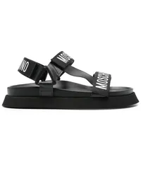 Moschino Flache Sandalen Schwarz