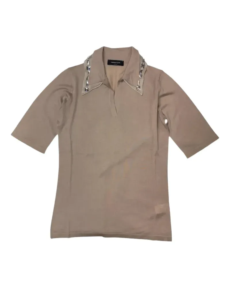 Fabiana Filippi Hemd mit verziertem Kragen - Braun Braun