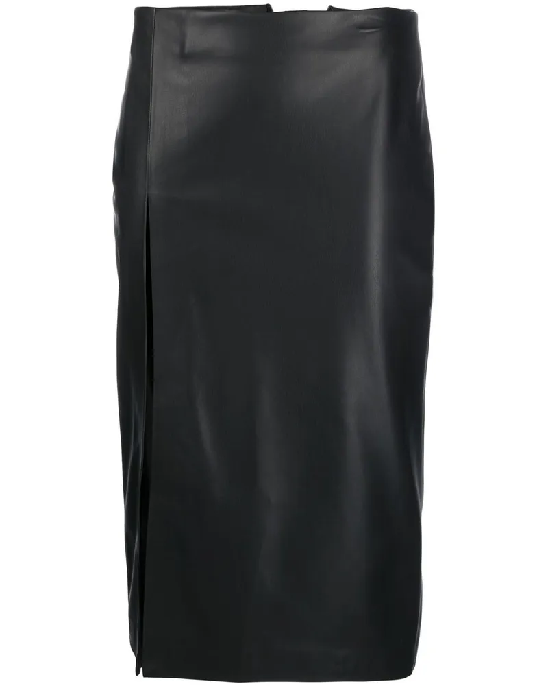 Blanca Midirock mit Schlitz - Schwarz Schwarz