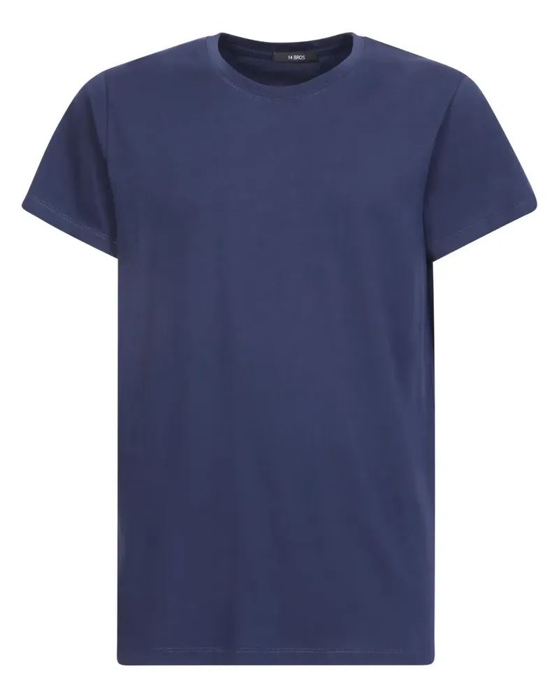 14BROS T-Shirt mit rundem Ausschnitt - Blau Blau