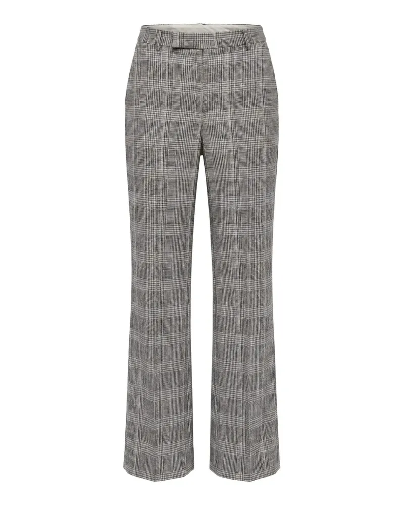 Patrizia Pepe Klassische Hose mit Karomuster - Grau Grau